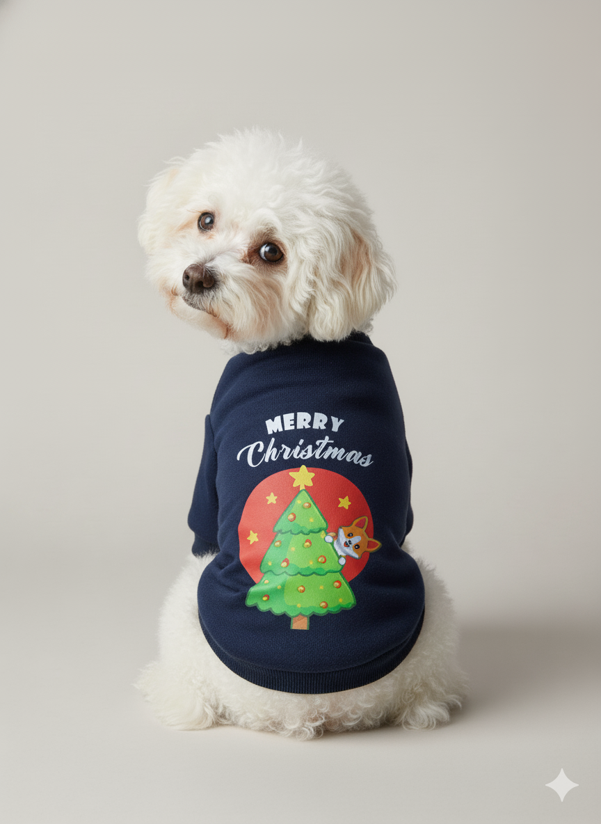 Chaleco Merry Christmas Marino